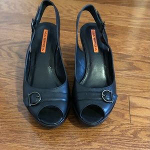 Via Spiga Black Leather shoes, Size 7.5